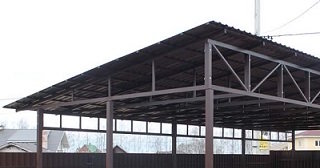 Односкатные навесы из профнастила 4 на 4: монтаж и продажа в грозном от 1784 руб.